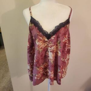 Torrid Floral Lace Trim Camisole Plus Size Curve Size 0